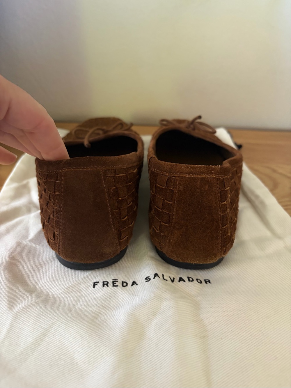 Freda Salvador Jada toffee woven suede size 8 - Picture 5 of 11